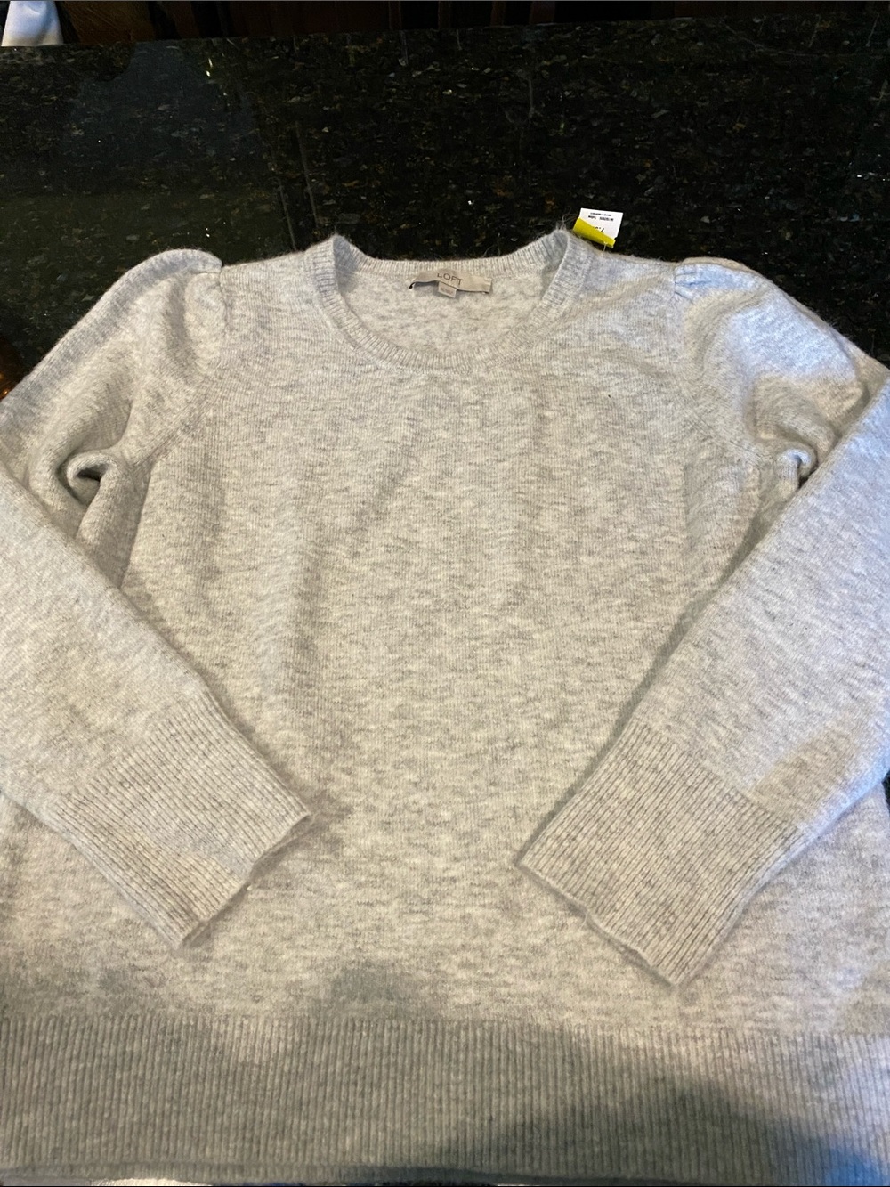 Loft Light Gray Long Sleeve Sweater